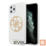 Back panel cover Guess  Guess GUHCN65TPUWHGLG iPhone 11 Pro Max white/white hard case Glitter 4G Circle Logo