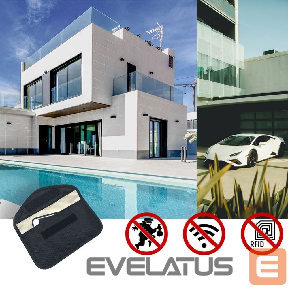 Other Hurtel Anti-theft Case for Car Keys Phone Radio Blocking Faraday Box Faraday Cage 20cm x 11cm Black