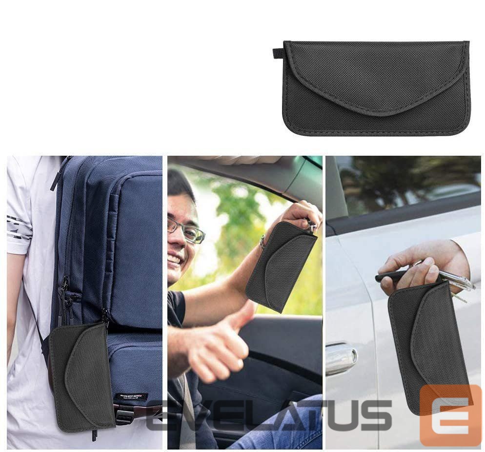 Other Hurtel Anti-theft Case for Car Keys Phone Radio Blocking Faraday Box Faraday Cage 20cm x 11cm Black