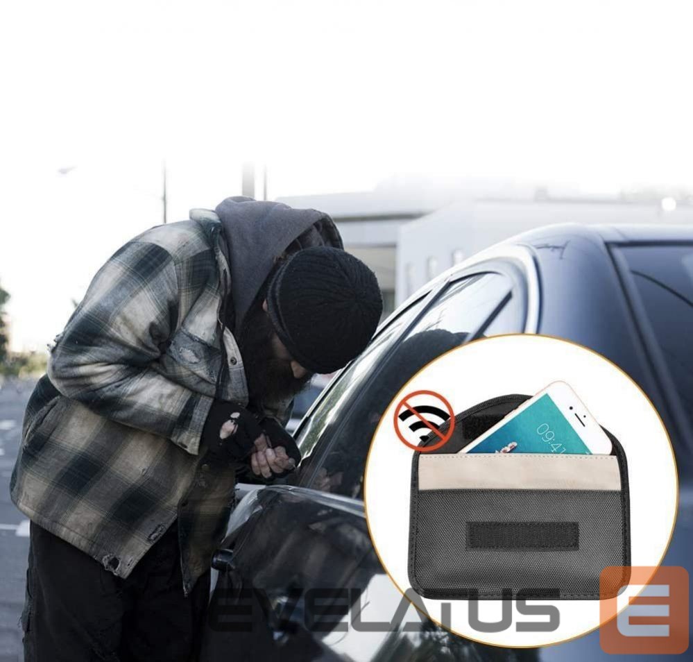 Other Hurtel Anti-theft Case for Car Keys Phone Radio Blocking Faraday Box Faraday Cage 20cm x 11cm Black