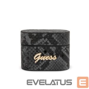 Back panel cover Guess  Guess GUACAPPUNSSMLBK AirPods Pro cover black/black Python Collection