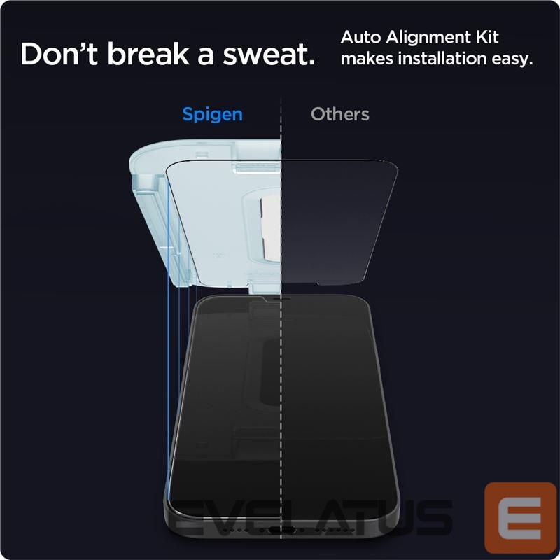 Protective glass Spigen Spigen Glas.tR EZ Fit Tempered Glass for iPhone 12 / iPhone 12 Pro - 2 pcs.