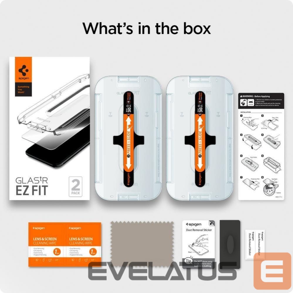Protective glass Spigen Spigen Glas.tR EZ Fit Tempered Glass for iPhone 12 / iPhone 12 Pro - 2 pcs.