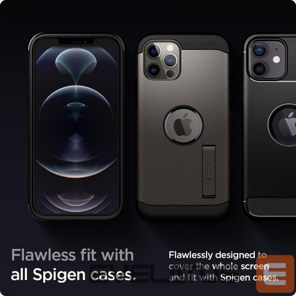 Protective glass Spigen Spigen Glas.tR EZ Fit Tempered Glass for iPhone 12 / iPhone 12 Pro - 2 pcs.