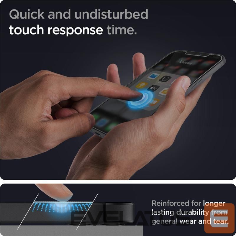 Protective glass Spigen Spigen Glas.tR EZ Fit Tempered Glass for iPhone 12 / iPhone 12 Pro - 2 pcs.