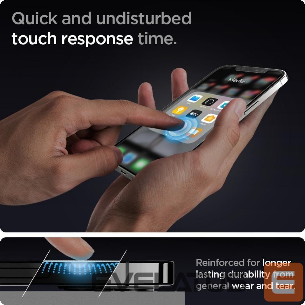 Protective glass Spigen Spigen Glas.tR EZ Fit Tempered Glass for iPhone 12 / iPhone 12 Pro - 2 pcs.