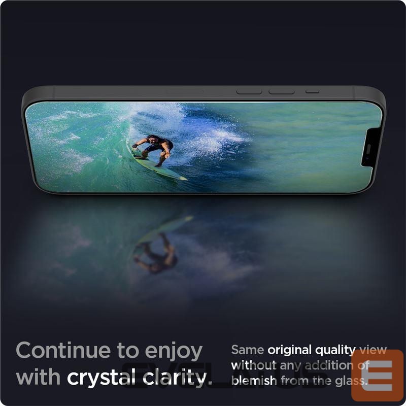 Protective glass Spigen Spigen Glas.tR EZ Fit Tempered Glass for iPhone 12 / iPhone 12 Pro - 2 pcs.