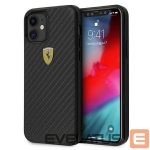 Back panel cover Ferrari  Ferrari FERCAHCP12SBK iPhone 12 mini 5.4" black/black hardcase On Track Real Carbon