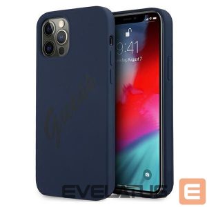 Back panel cover Guess  Guess GUHCP12MLSVSBL iPhone 12/12 Pro 6.1" blue/blue hardcase Script Vintage