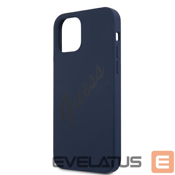 Back panel cover Guess Guess GUHCP12MLSVSBL iPhone 12/12 Pro 6.1" blue/blue hardcase Script Vintage