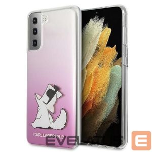 Back panel cover Karl Lagerfeld  Karl Lagerfeld KLHCS21MCFNRCPI S21+ G996 hardcase różowy/pink Choupette Fun 