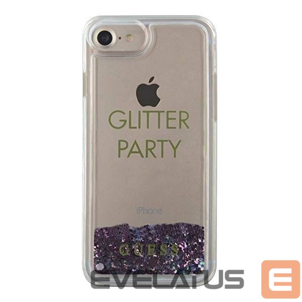 Back panel cover Guess Guess GUHCP7GLUQPU iPhone 6/7/8 /SE 2020 / SE 2022 purple/purple hard case Liquid Glitter Party