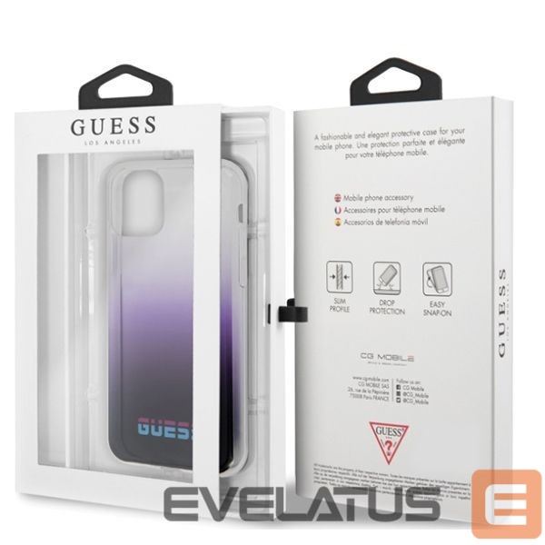 Back panel cover Guess Guess GUHCN65DGCPI iPhone 11 Pro Max purple/gradient purple hard case California