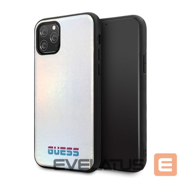 Back panel cover Guess Guess GUHCN58BLD iPhone 11 Pro silver/silver hard case Iridescent