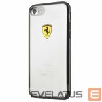 Back panel cover Ferrari  Ferrari Hardcase FEHCP7BK iPhone 7/8/SE 2020 / SE 2022 black/transparent Racing Shield