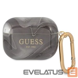 Back panel cover Guess  Guess GUAPUNMK AirPods Pro cover black/black Marble Collection
