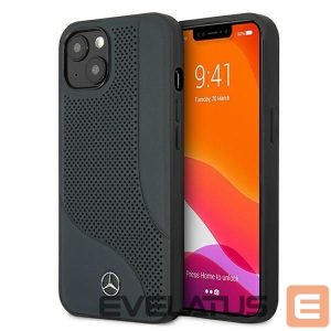 Back panel cover Mercedes-Benz  Mercedes Leather Perforated Area Case for iPhone 13 mini - Navy Blue 