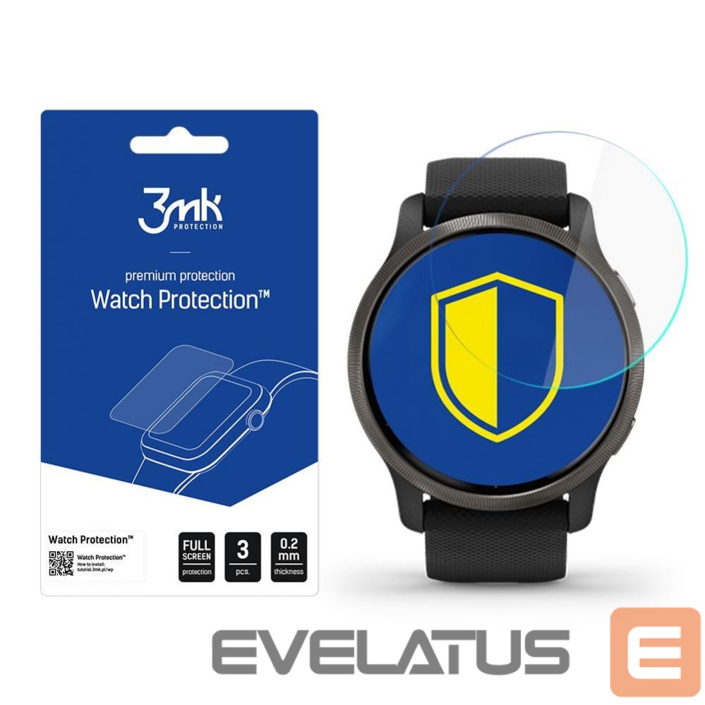 Protective glass 3MK Garmin Venu 2 Plus - 3mk Watch Protection v. ARC+