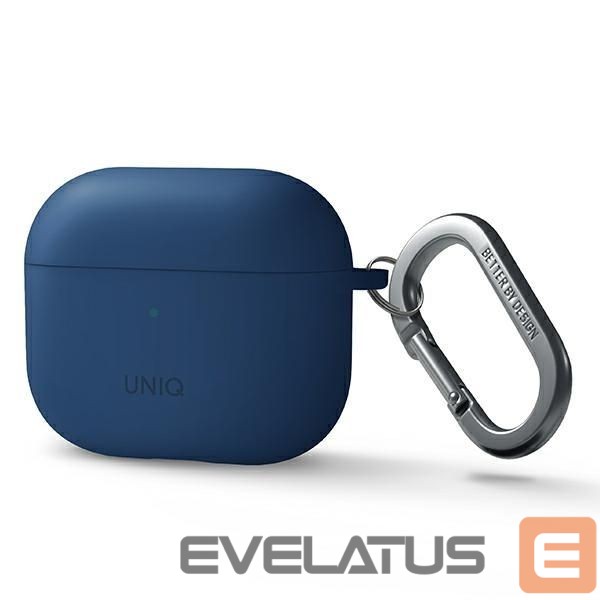 Back panel cover UNIQ Uniq Nexo case for AirPods 3 + Ear Hooks Silicone - blue