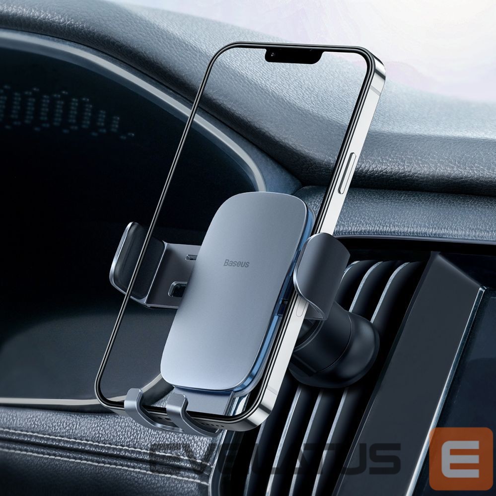 Auto holder Baseus Baseus Metal Age II gravitational car phone holder for ventilation grille dark gray (SUJS000013)