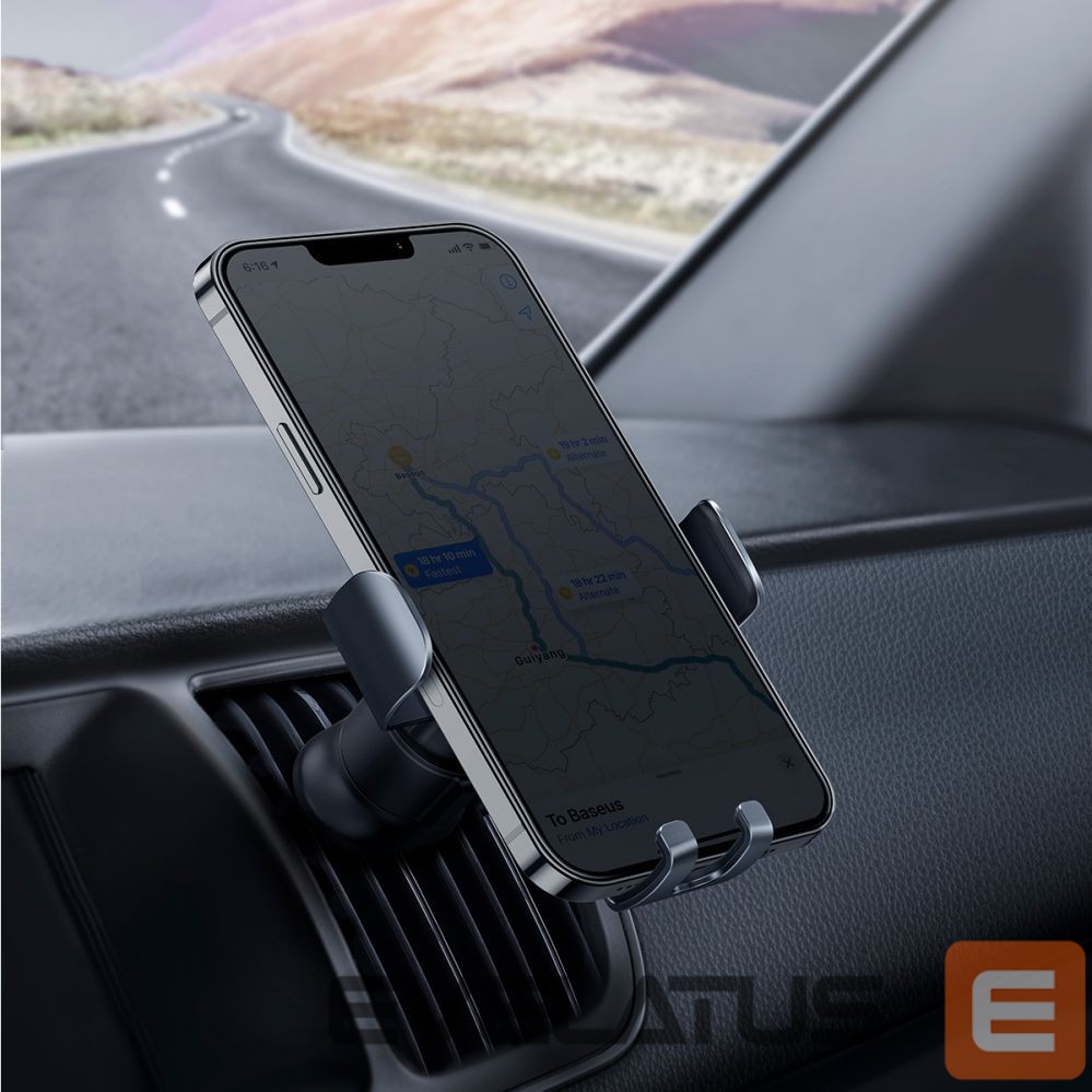 Auto holder Baseus Baseus Metal Age II gravitational car phone holder for ventilation grille dark gray (SUJS000013)