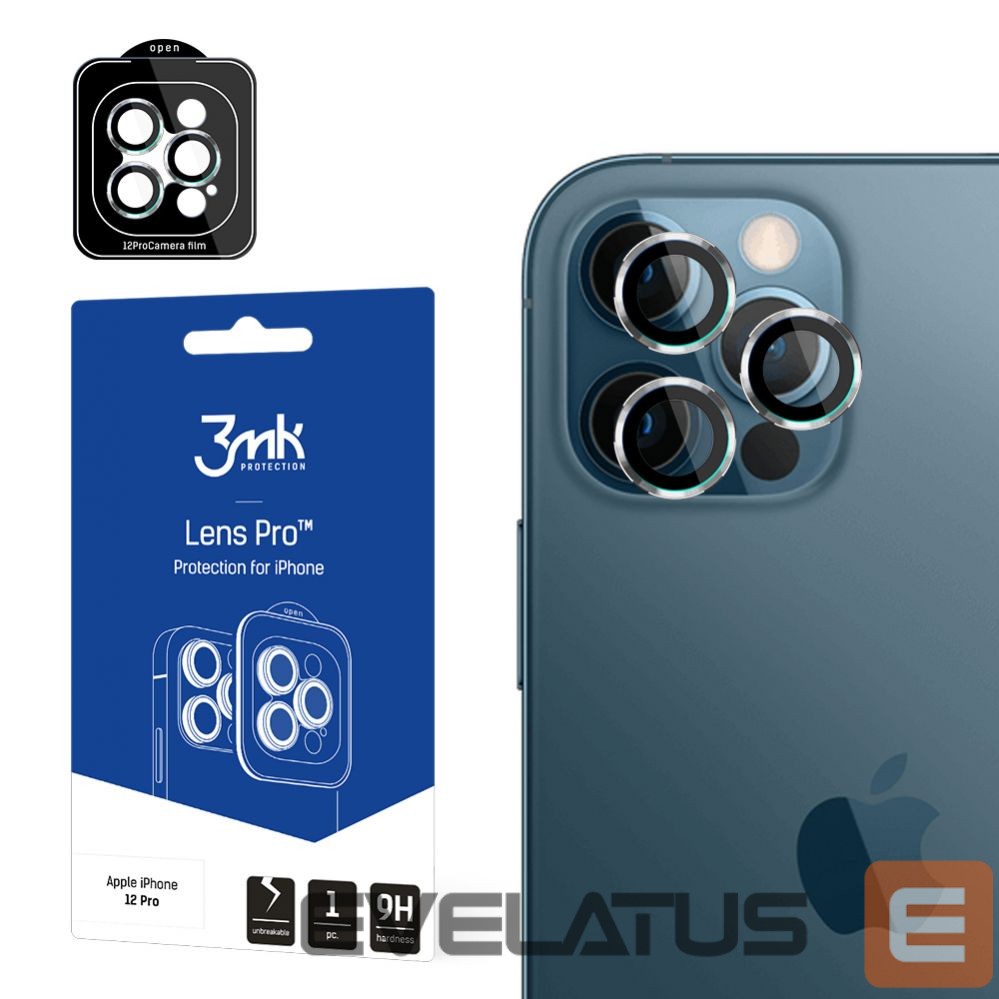 Protective glass 3MK 3MK Lens Protection Pro iPhone 12 Pro Camera lens protection with mounting frame 1 pc.