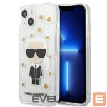 Back panel cover Karl Lagerfeld  Karl Lagerfeld KLHCP13SHFLT iPhone 13 mini 5,4" przezroczysty/transparent Flower Ikonik Karl 