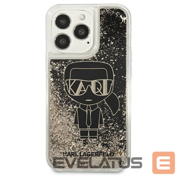 Back panel cover Karl Lagerfeld Karl Lagerfeld KLHCP13XLGGKBK iPhone 13 Pro Max 6,7" czarny/black hardcase Liquid Glitter Gatsby