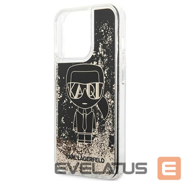 Back panel cover Karl Lagerfeld Karl Lagerfeld KLHCP13XLGGKBK iPhone 13 Pro Max 6,7" czarny/black hardcase Liquid Glitter Gatsby