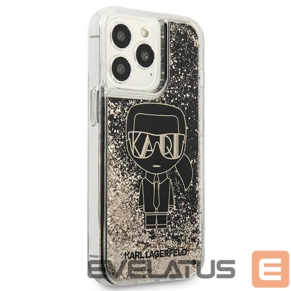Back panel cover Karl Lagerfeld Karl Lagerfeld KLHCP13XLGGKBK iPhone 13 Pro Max 6,7" czarny/black hardcase Liquid Glitter Gatsby
