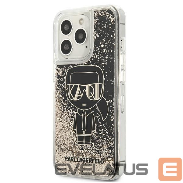 Back panel cover Karl Lagerfeld Karl Lagerfeld KLHCP13XLGGKBK iPhone 13 Pro Max 6,7" czarny/black hardcase Liquid Glitter Gatsby