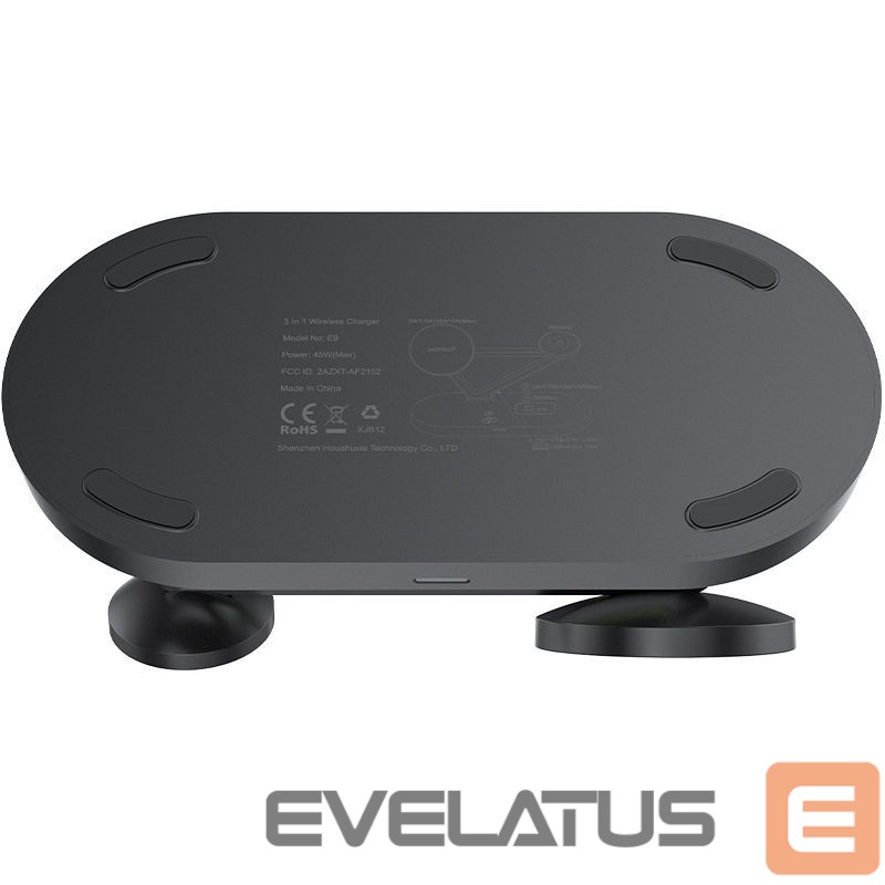 Wireless charger Acefast Acefast 15W Qi Wireless Charger for iPhone (with MagSafe), Apple Watch and Apple AirPods Stand Holder Magnetic Holder Black (E9 black) Black