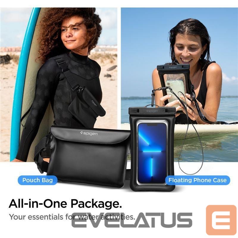 Case universal for sports Spigen Spigen Aqua Shield A621 Waterproof Hip Bag + Floating Case - Black