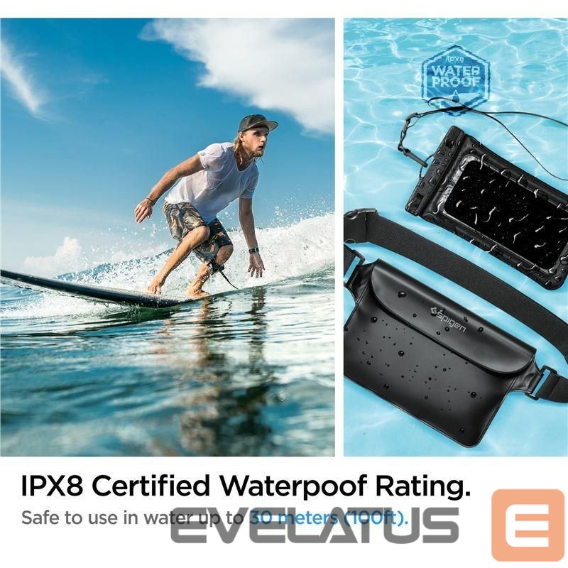 Case universal for sports Spigen Spigen Aqua Shield A621 Waterproof Hip Bag + Floating Case - Black