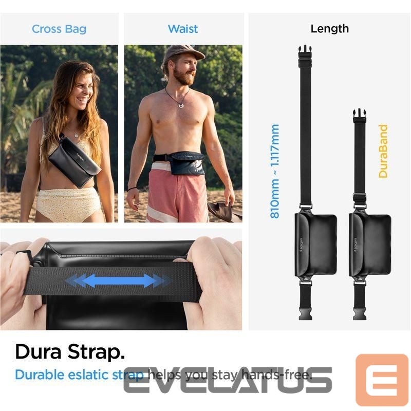 Case universal for sports Spigen Spigen Aqua Shield A621 Waterproof Hip Bag + Floating Case - Black