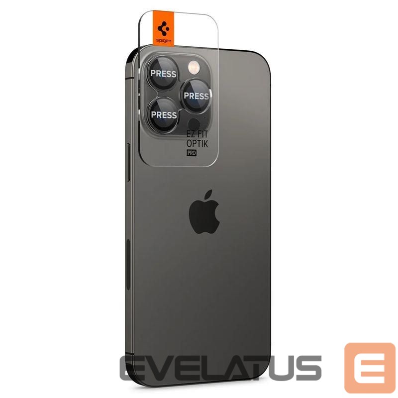 Protective glass Spigen Spigen Glas.tR EZ Fit Optik Camera Protector for iPhone 14 Pro / Pro Max / 15 Pro / Pro Max / 16 Pro / Pro Max 17 Pro / 17 Pro Max - Black 2 pcs.