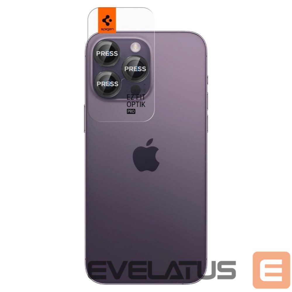 Protective glass Spigen Spigen Glas.tR EZ Fit Optik Camera Protector for iPhone 14 Pro / Pro Max / 15 Pro / Pro Max / 16 Pro / Pro Max 17 Pro / 17 Pro Max - Black 2 pcs.