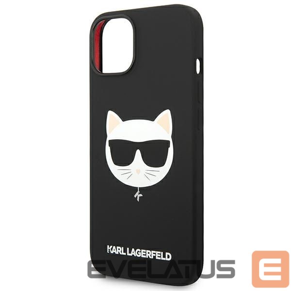 Back panel cover Karl Lagerfeld Karl Lagerfeld KLHMP14MSLCHBK iPhone 14 Plus 6.7 "hardcase black / black Silicone Choupette Head Magsafe