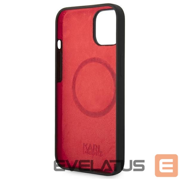 Back panel cover Karl Lagerfeld Karl Lagerfeld KLHMP14MSLCHBK iPhone 14 Plus 6.7 "hardcase black / black Silicone Choupette Head Magsafe
