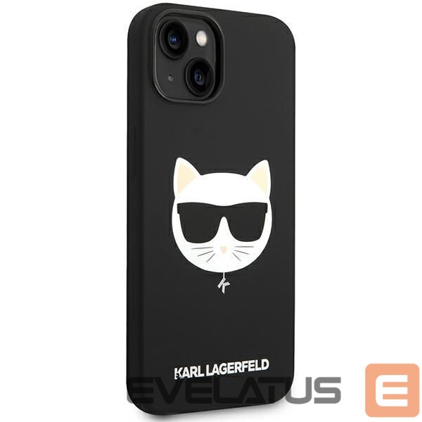 Back panel cover Karl Lagerfeld Karl Lagerfeld KLHMP14MSLCHBK iPhone 14 Plus 6.7 "hardcase black / black Silicone Choupette Head Magsafe