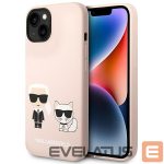 Back panel cover Karl Lagerfeld  Karl Lagerfeld KLHMP14MSSKCI iPhone 14 Plus 6.7 "hardcase light pink / light pink Silicone Karl & Choupette Magsafe 