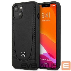 Back panel cover Mercedes-Benz  Mercedes MEHCP14MARMBK iPhone 14 Plus 6.7 "black / black hardcase Leather Urban 