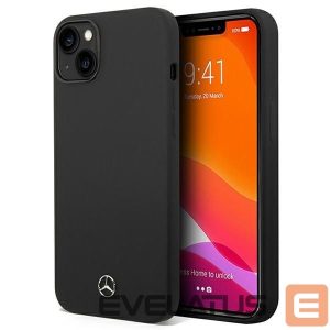 Back panel cover Mercedes-Benz  Mercedes Silicone Line case for iPhone 14 Plus - black 