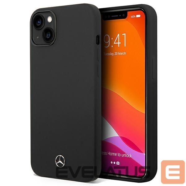 Back panel cover Mercedes-Benz Mercedes Silicone Line MagSafe case for iPhone 14 Plus - black