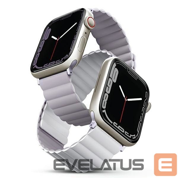 Back panel cover UNIQ Uniq Revix strap for Apple Watch 1/2/3/4/5/6/7/8/SE/SE2/Ultra 42/44/45/49mm - lilac-white