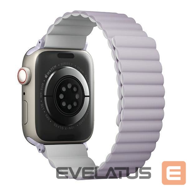 Back panel cover UNIQ Uniq Revix strap for Apple Watch 1/2/3/4/5/6/7/8/SE/SE2/Ultra 42/44/45/49mm - lilac-white
