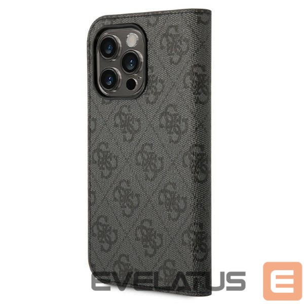 Back panel cover Guess Guess GUBKP14LHG4SHK iPhone 14 Pro 6.1 "black / black book 4G Vintage Gold Logo