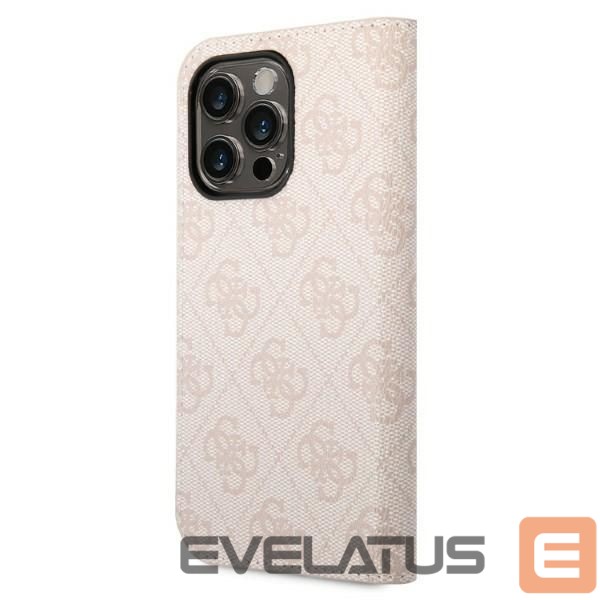 Back panel cover Guess Guess GUBKP14XHG4SHP iPhone 14 Pro Max 6.7 "pink / pink book 4G Vintage Gold Logo