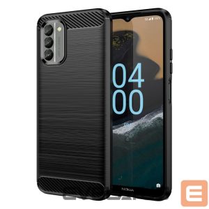 Back panel cover Hurtel  Carbon Case cover for Nokia G400 flexible silicone carbon cover black 
