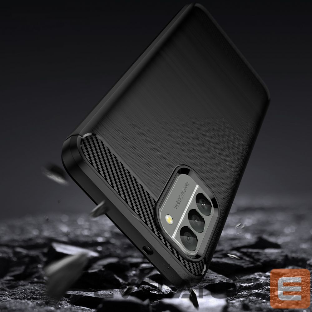 Back panel cover Hurtel Carbon Case cover for Nokia G400 flexible silicone carbon cover black